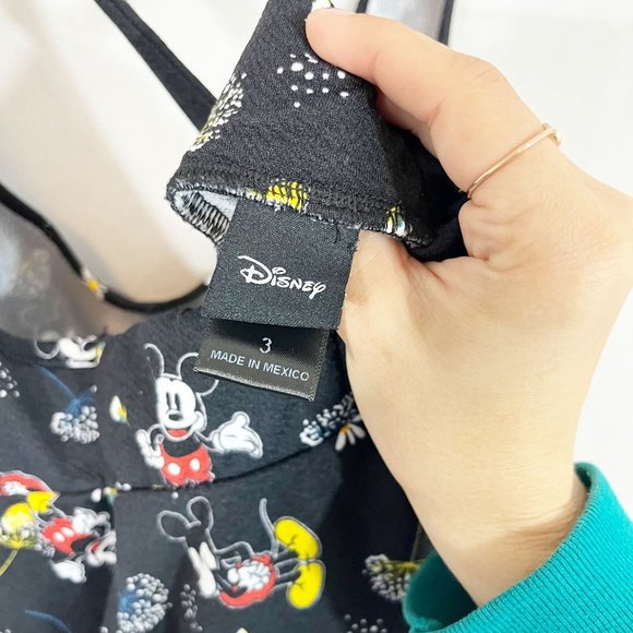 Disney Mickey Mouse floral print skirtalls overall suspender skirt - Picture 7 of 8